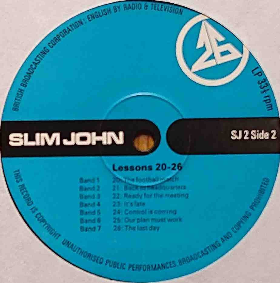 SJ 2 Slim John 2 Unknown from the BBC records and Tapes library Label